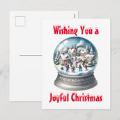 Sneeuw Wereldbol Blank Christmas Feestdagenkaart (Voorkant / Achterkant)