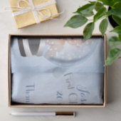 Sneeuw Wereldbol blauw jongetje Baby's 1e Kerstmis Tissuepapier (Geschenk)