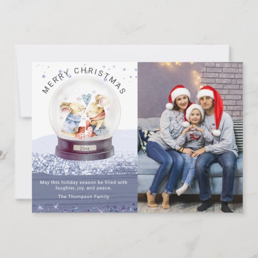 Sneeuw Wereldbol Cute Mice Foto van Merry (Voorkant)