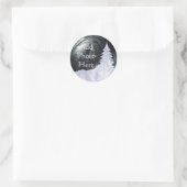 Sneeuw Wereldbol foto plaatsing Ronde Sticker (Tas)