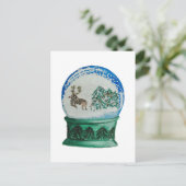 Sneeuw Wereldbol Glass Winter Wonderland Kerstmis Feestdagenkaart (Staand voorkant)