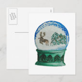 Sneeuw Wereldbol Glass Winter Wonderland Kerstmis Feestdagenkaart (Voorkant / Achterkant)