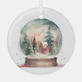 Sneeuw Wereldbol Glass Winter Wonderland Kerstmis Glas Ornament (Voorkant)