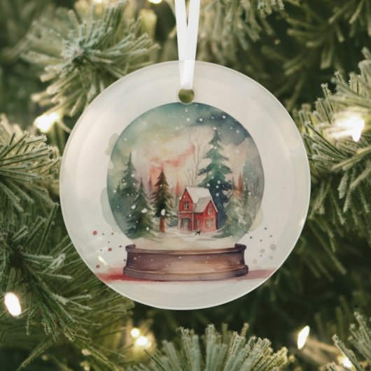 Sneeuw Wereldbol Glass Winter Wonderland Kerstmis Glas Ornament (Insitu)