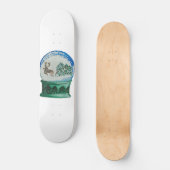 Sneeuw Wereldbol Glass Winter Wonderland Kerstmis Skateboard (Voorkant)