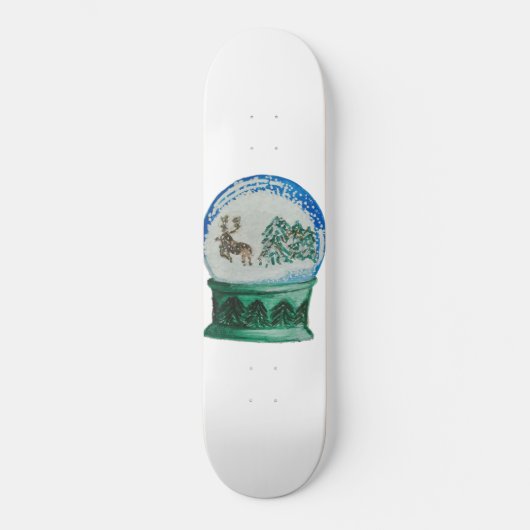Sneeuw Wereldbol Glass Winter Wonderland Kerstmis Skateboard (Voorkant)