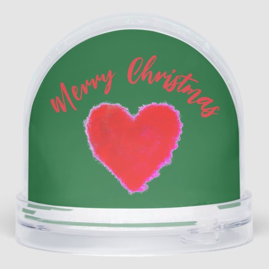 Sneeuw Wereldbol HAND GETEKENDE KERSTSCENE Sneeuwbol (Achterkant)