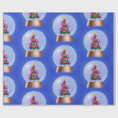 Sneeuw wereldbol inpakpapier (Vlak)