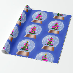 Sneeuw wereldbol inpakpapier