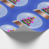 Sneeuw wereldbol inpakpapier (Hoek)