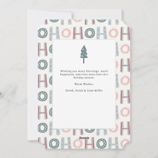 Sneeuw Wereldbol Kerst Kaart (Achterkant)