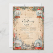  Sneeuw Wereldbol Kerst Kaart (Voorkant)