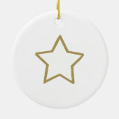 Sneeuw Wereldbol Kerstdorp met Santa Deers Keramisch Ornament (Achterkant)