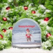 Sneeuw Wereldbol - Kerstman in het Surf Sneeuwbol (Kerstmis)