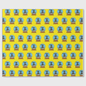 Sneeuw Wereldbol met Blackbird Zingen Cadeaupapier (Vlak)