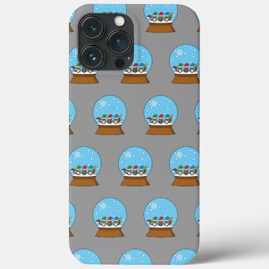 Sneeuw Wereldbol met drie Gnome Uilen Case-Mate iPhone Case (Achterkant)