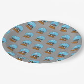 Sneeuw Wereldbol met drie Gnome Uilen Papieren Bordje (Gekanteld)