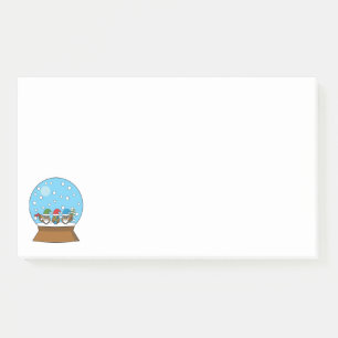 Sneeuw Wereldbol met drie Gnome Uilen Post-it® Notes