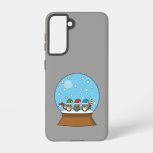 Sneeuw Wereldbol met drie Gnome Uilen Samsung Galaxy Hoesje