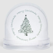 SNEEUW WERELDBOL MET GELE LABRADOR RETRIEVER SNEEUWBOL (Achterkant)