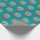 Sneeuw Wereldbol met kardinaal sneeuwman en dennen Cadeaupapier (Hoek)