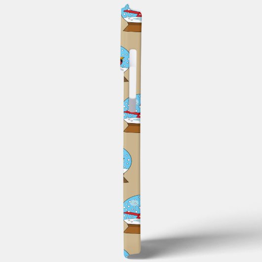 Sneeuw Wereldbol met Schattigee Rode Kardinaal Case-Mate iPhone Case (Achterkant / Links)