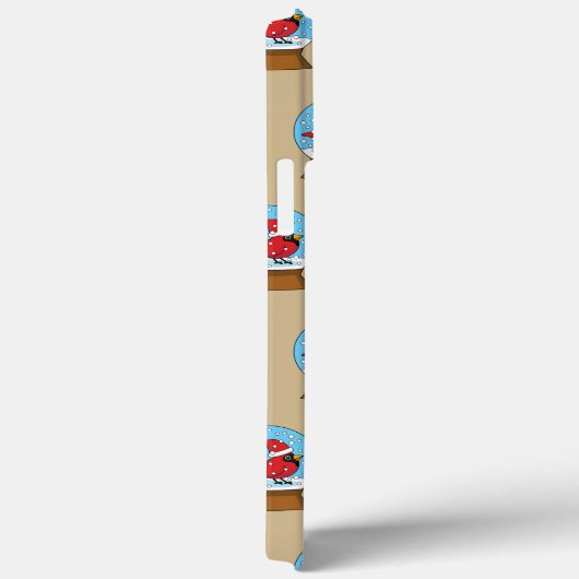 Sneeuw Wereldbol met Schattigee Rode Kardinaal Case-Mate iPhone Case (Achterkant / Rechts)