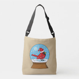 Sneeuw Wereldbol met Schattigee Rode Kardinaal Crossbody Tas