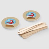 Sneeuw Wereldbol met Schattigee Rode Kardinaal Handwaaier (Niet-gemonteerd)