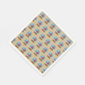 Sneeuw Wereldbol met Schattigee Rode Kardinaal Servet (Hoek)