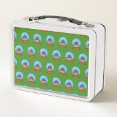 Sneeuw Wereldbol met Schattigee Sparrow Spelen Voe (Achterkant)