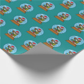 Sneeuw Wereldbol met Sinterklaas Uil Cadeaupapier (Hoek)