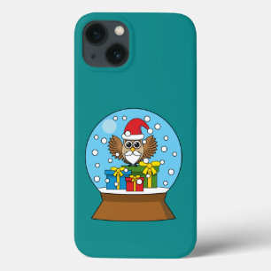Sneeuw Wereldbol met Sinterklaas Uil Case-Mate iPhone Case
