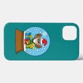 Sneeuw Wereldbol met Sinterklaas Uil Case-Mate iPhone Case (Achterkant (horizontaal))