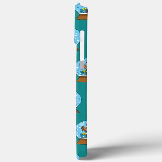 Sneeuw Wereldbol met Sinterklaas Uil Case-Mate iPhone Case (Achterkant / Links)