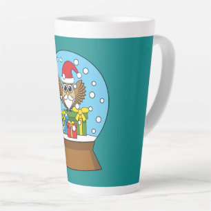 Sneeuw Wereldbol met Sinterklaas Uil Latte Mok