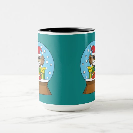 Sneeuw Wereldbol met Sinterklaas Uil Mok (Midden)