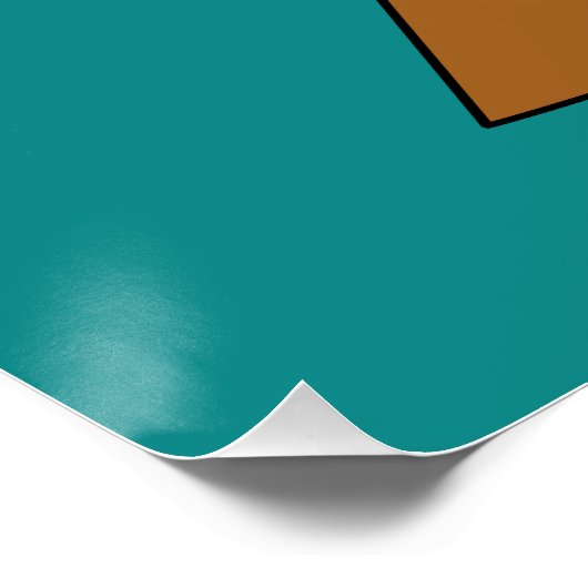 Sneeuw Wereldbol met Sinterklaas Uil Perfect Poster (Hoek)