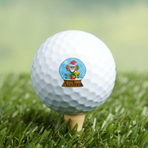 Sneeuw Wereldbol met Sinterklaas Uil personalise Golfballen