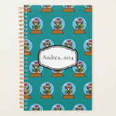 Sneeuw Wereldbol met Sinterklaas Uil | personalise Planner (Voorkant)