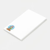 Sneeuw Wereldbol met Sinterklaas Uil Post-it® Notes (Schuin)