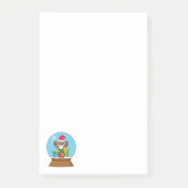 Sneeuw Wereldbol met Sinterklaas Uil Post-it® Notes (Voorkant)