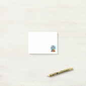 Sneeuw Wereldbol met Sinterklaas Uil Post-it® Notes (Op bureau)