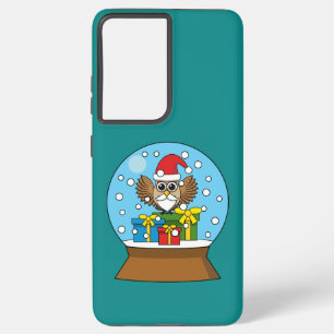 Sneeuw Wereldbol met Sinterklaas Uil Samsung Galaxy Hoesje