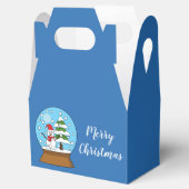 Sneeuw Wereldbol met sneeuwman en dennenboom Bedankdoosjes (Geopend)