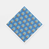 Sneeuw Wereldbol met sneeuwman en dennenboom Servet (Hoek)