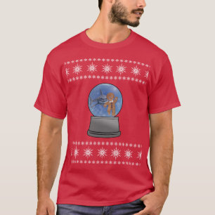 Sneeuw Wereldbol Nachtmerrie met Shark Gingerbread T-shirt