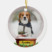  sneeuw wereldbol Pet Ornament (Voorkant)