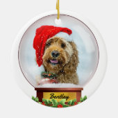 sneeuw wereldbol Pet Ornament (Achterkant)