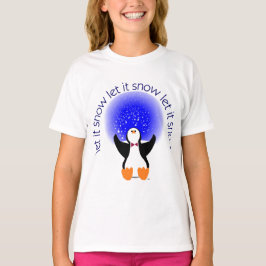 Sneeuw Wereldbol pinguïn - laat het sneeuwen! T-shirt